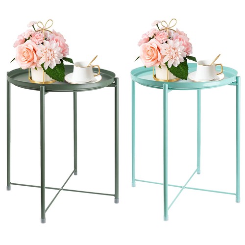 Metal end table small - metal,