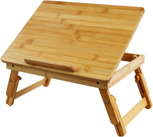Adjustable bamboo laptop desk - adjustable,