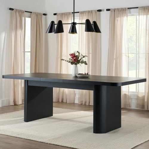 Black dining room extendable - black,